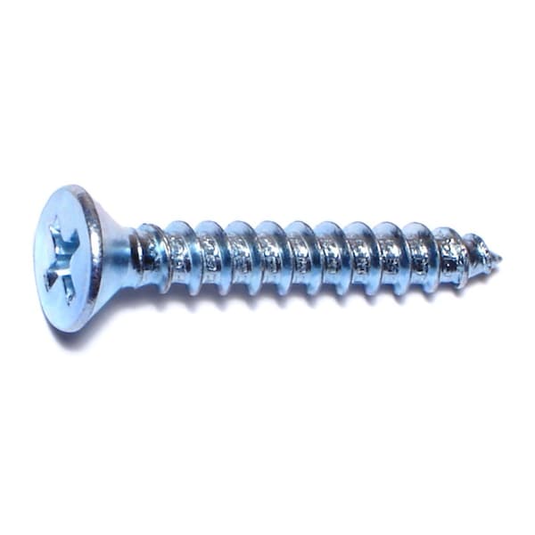Midwest Fastener Sheet Metal Screw, #10 x 1-1/4 in, Zinc Plated Steel Flat Head Phillips Drive, 36 PK 63664 - main